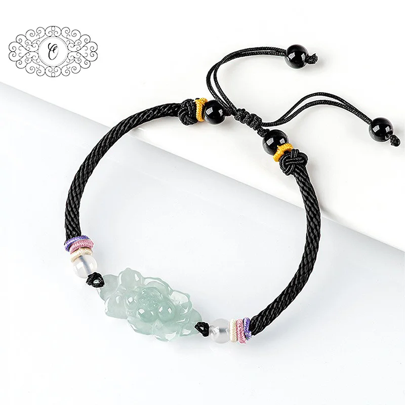 Нефритовый браслет с цветком лотоса, регулируемая веревка ручной работы, значимый подарок чистоты и элегантности
Нефритовый браслет с цветком лотоса, регулируемая веревка ручной работы, значимый подарок чистоты и элегантности