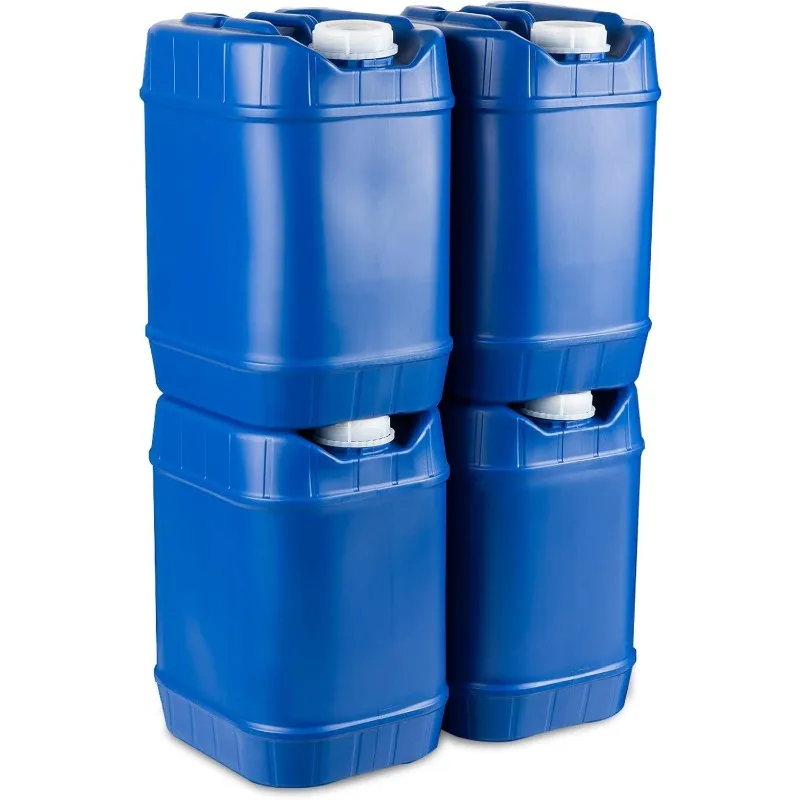 5-Gallon Stackable Water Storage Containers, Emergency Water Storage for Camping and Disaster Preparedness, 20 Gallons
5-Gallon Stackable Water Storage Containers, Emergency Water Storage for Camping and Disaster Preparedness, 20 Gallons