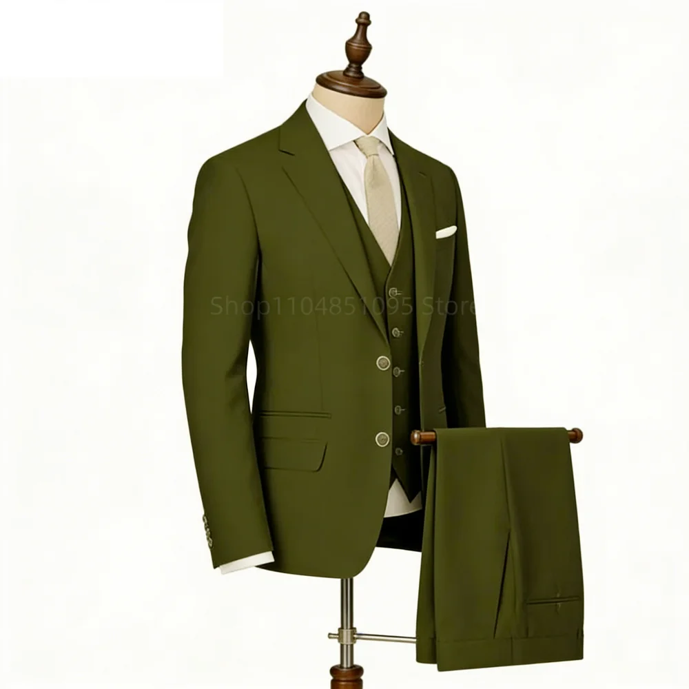 Elegant Solid Slim Fit Men Suits Two Buttons 3 Pieces Jacket Vest Pants High Quality Business_Wedding Male Clothing Blazer Sets
Elegant Solid Slim Fit Men Suits Two Buttons 3 Pieces Jacket Vest Pants High Quality Business_Wedding Male Clothing Blazer Sets