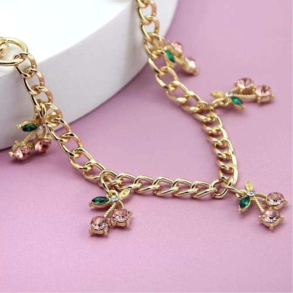 Fashion Zinc Alloy Bag Hanging Chain with Cherry Pendant Detachable Shoulder Bag Carrying Chain Replacement Chain for Woman
Fashion Zinc Alloy Bag Hanging Chain with Cherry Pendant Detachable Shoulder Bag Carrying Chain Replacement Chain for Woman