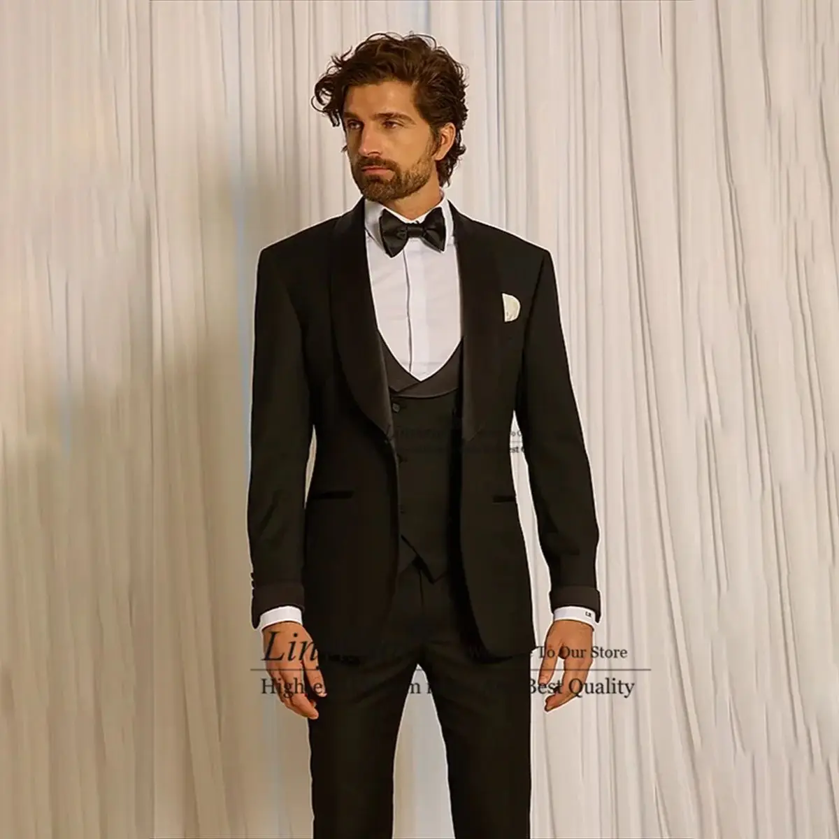 Formal Men Suits 3 Pieces Sets Groom Wedding Tuxedos Peaked Lapel Male костюм Dinner Prom Party BlazersSlim ropa hombre
Formal Men Suits 3 Pieces Sets Groom Wedding Tuxedos Peaked Lapel Male костюм Dinner Prom Party BlazersSlim ropa hombre