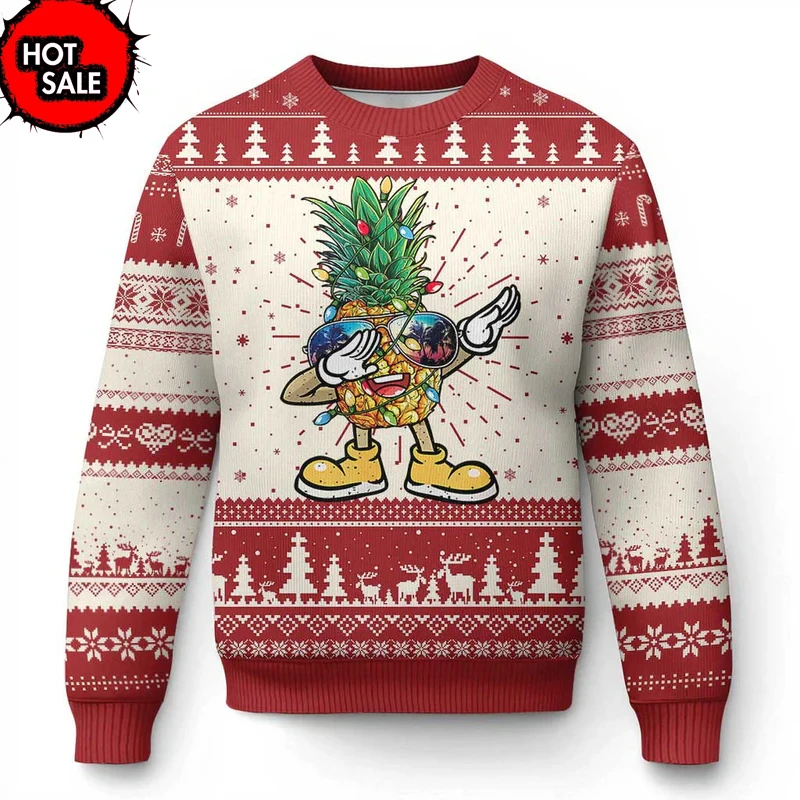 New Christmas Pineapple 3D Printed Ugly Sweater Funny Monkey Christmas Hat Unisex Sweatshirts Santa Claus Man Y2k Pullovers Top
New Christmas Pineapple 3D Printed Ugly Sweater Funny Monkey Christmas Hat Unisex Sweatshirts Santa Claus Man Y2k Pullovers Top