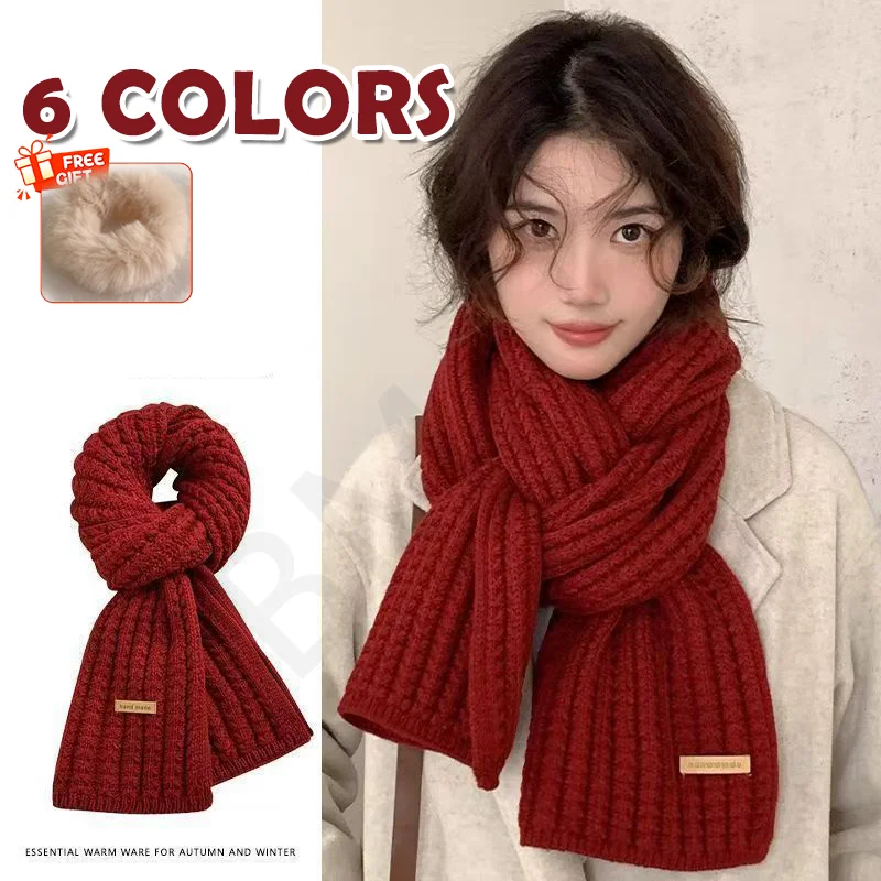 Women Winter Scarf New Korean Woolen Scarf Lovers Men And Women Thicken Warm Students Solid Color Knitted Scarves Christmas Gift
Women Winter Scarf New Korean Woolen Scarf Lovers Men And Women Thicken Warm Students Solid Color Knitted Scarves Christmas Gift