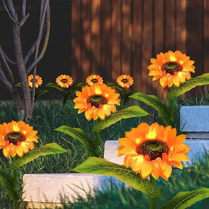 Solar Powered Sunflower Light Outdoor Waterproof LED Ground Insert Lawn Lamp for Garden Lawn Courtyard Holiday Party Decoration
Solar Powered Sunflower Light Outdoor Waterproof LED Ground Insert Lawn Lamp for Garden Lawn Courtyard Holiday Party Decoration