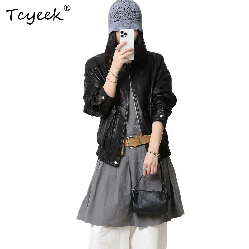 Tcyeek Cozy Real Leather Coat for Women Fashion Sheepskin Women's Clothing 2026 High Quality Genuine Leather Jacket Abrigo Mujer
Tcyeek Cozy Real Leather Coat for Women Fashion Sheepskin Women's Clothing 2026 High Quality Genuine Leather Jacket Abrigo Mujer