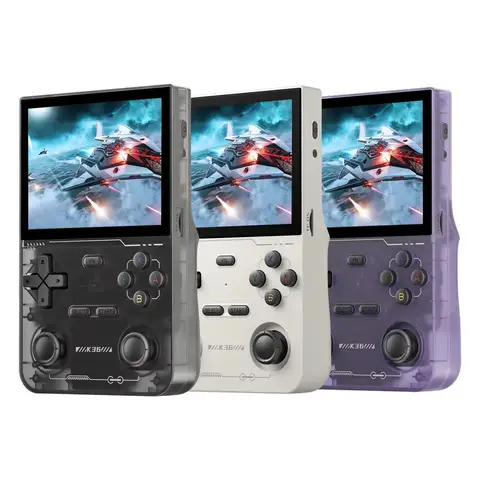 K36 Retro Handheld Video Game Console 500nit 3.5 Inch IPS Screen 16000 Games Emulator for PS1/PSP/DC/N64/SS