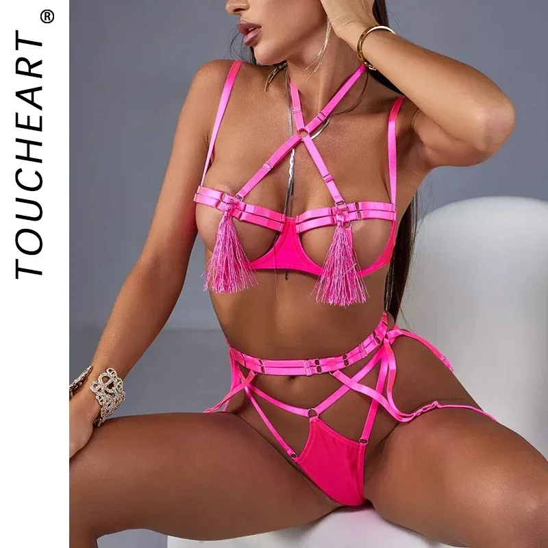 Toucheart Sensual Sexy Adult Lingeries Ensemble Femmes Hot Tassel Bra Attractive Chest Suspenders G-String Babydooll Bra Sets
Toucheart Sensual Sexy Adult Lingeries Ensemble Femmes Hot Tassel Bra Attractive Chest Suspenders G-String Babydooll Bra Sets