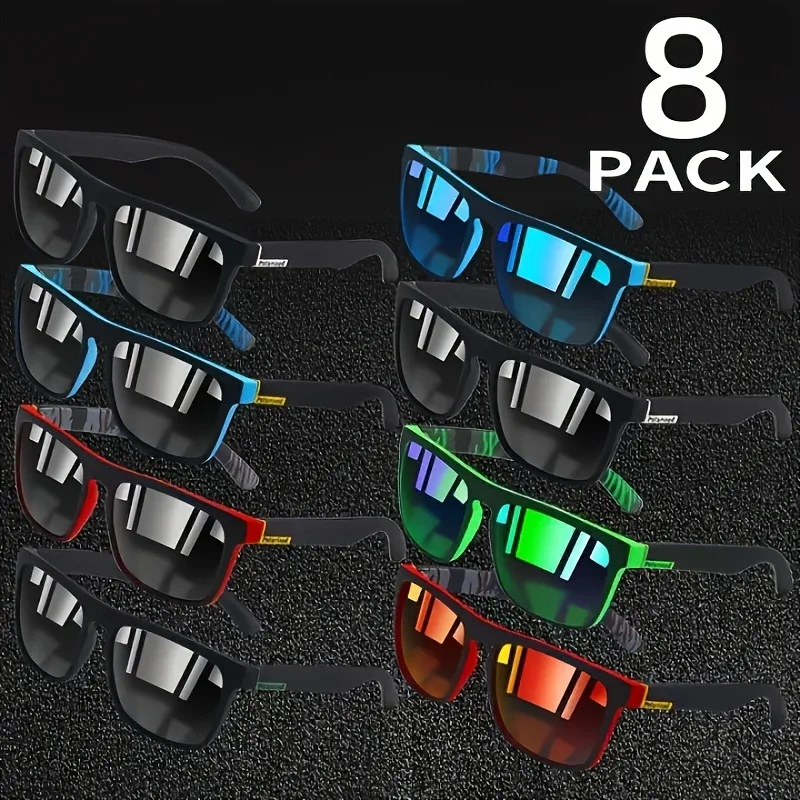 Мужские классические квадратные поляризованные солнцезащитные очки в стиле ретро из 8 предметов, подходящие для вождения и рыбалки
Мужские классические квадратные поляризованные солнцезащитные очки в стиле ретро из 8 предметов, подходящие для вождения и рыбалки