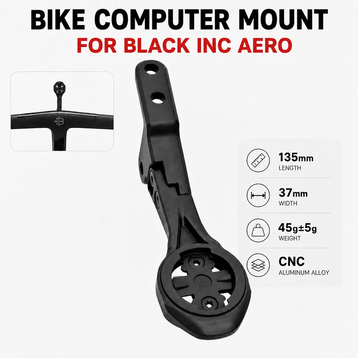 For Black Inc Cockpits Computer Aero Computer Mount Speedometer Brack Gopro/Garmin/Bryton/Wahoo GPS Mount Aluminum Alloy
For Black Inc Cockpits Computer Aero Computer Mount Speedometer Brack Gopro/Garmin/Bryton/Wahoo GPS Mount Aluminum Alloy