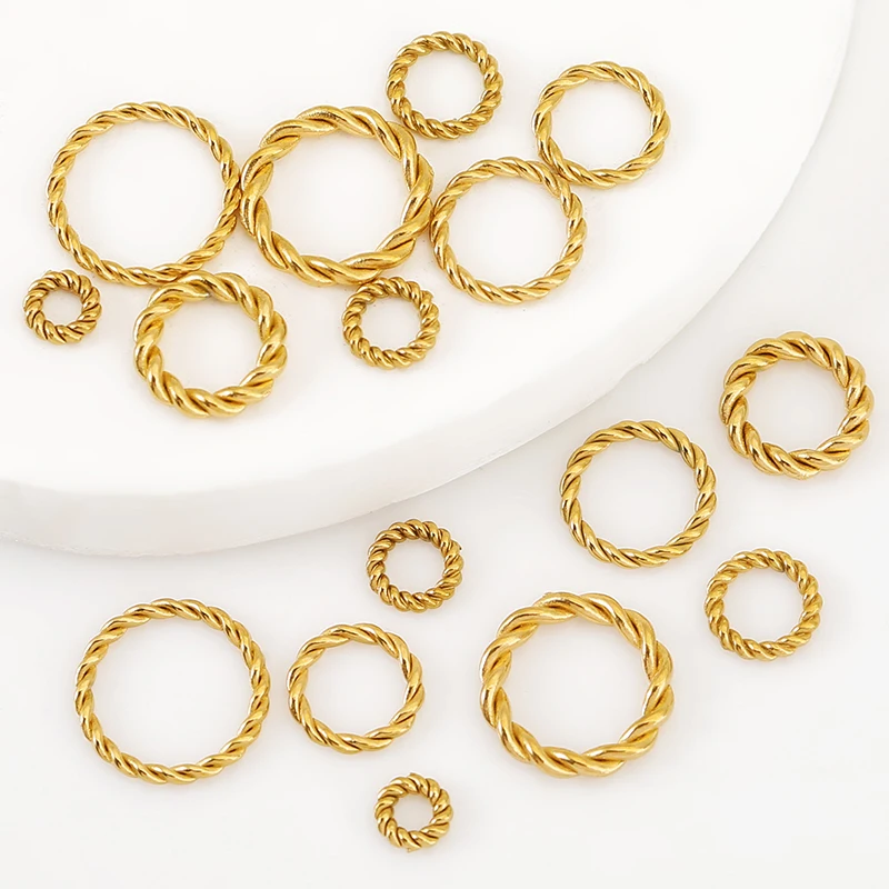 50pcs 4/5/6/7/8/10 mm Stainless Steel Thick Twist Rope Circle Closed Jump Rings Connector DIY Necklace Bracelet Jewelry Material
50pcs 4/5/6/7/8/10 mm Stainless Steel Thick Twist Rope Circle Closed Jump Rings Connector DIY Necklace Bracelet Jewelry Material