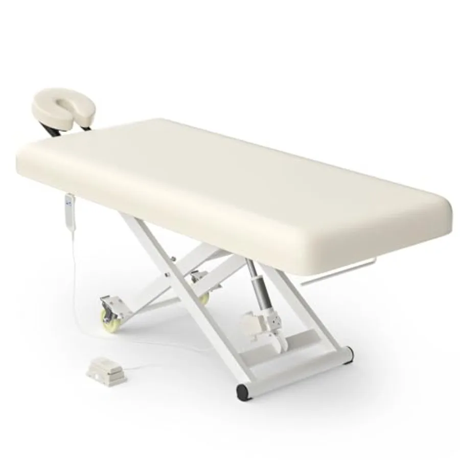 Electric Massage Table Bed - Facial Spa Treatment Table, Esthetician Bed with Wheel, Hand and Foot Pedal Dual Control Adjustabl
Electric Massage Table Bed - Facial Spa Treatment Table, Esthetician Bed with Wheel, Hand and Foot Pedal Dual Control Adjustabl