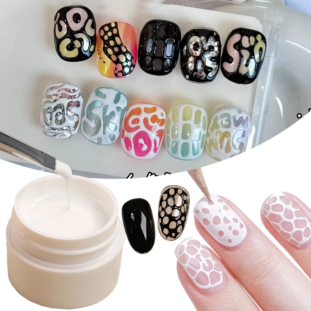 5ml Black White Nail Poke Art Gel Polish Bubble Lace Hole Wave Poke Poke Nail Painting Gel Creative Texture UV Soak Off Varnish*
5ml Black White Nail Poke Art Gel Polish Bubble Lace Hole Wave Poke Poke Nail Painting Gel Creative Texture UV Soak Off Varnish*