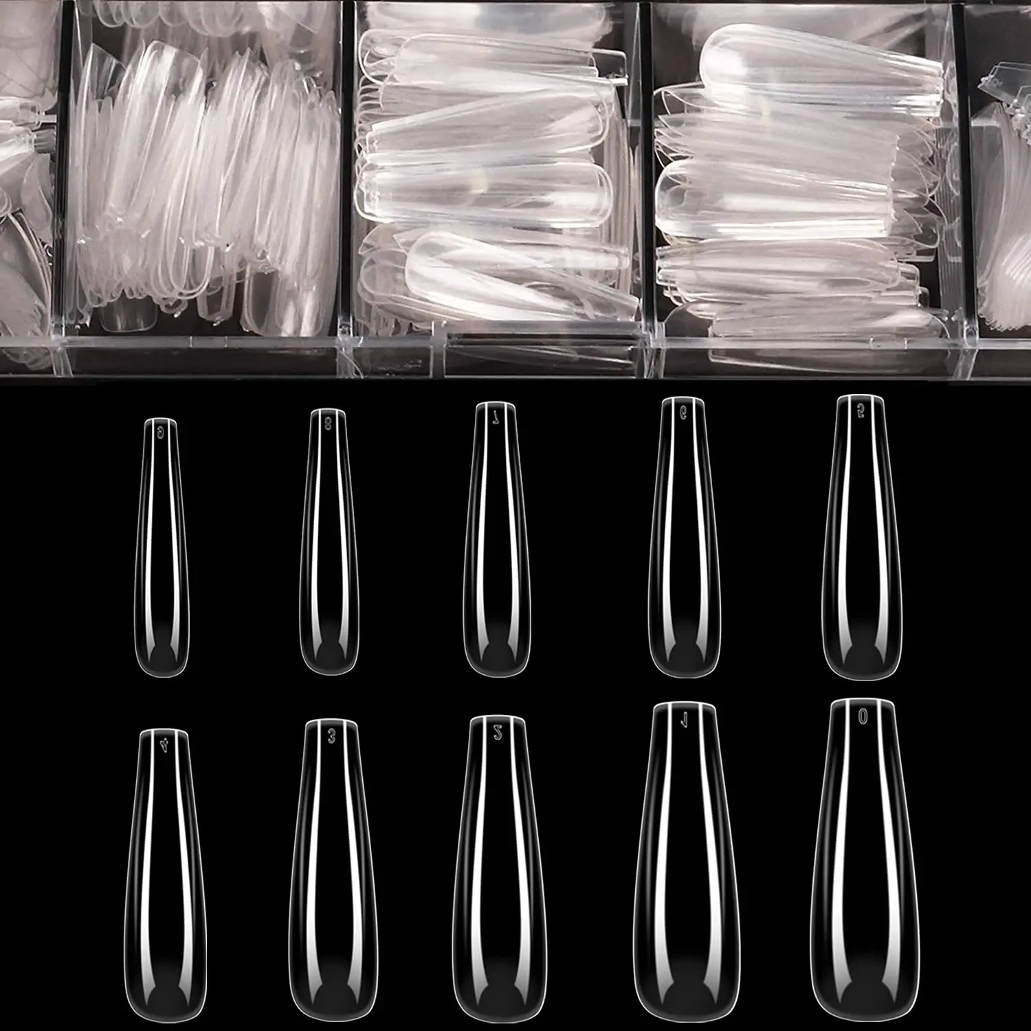 Clear Acrylic Coffin Nails Tips 500pcs Full Cover False Nails with Case for Salon and DIY Nail Art, 10 Sizes
Clear Acrylic Coffin Nails Tips 500pcs Full Cover False Nails with Case for Salon and DIY Nail Art, 10 Sizes