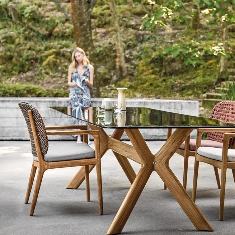 Vintage design restaurant dining chair solid teak wood waterproof fabric outdoor garden wooden table chair set
Vintage design restaurant dining chair solid teak wood waterproof fabric outdoor garden wooden table chair set