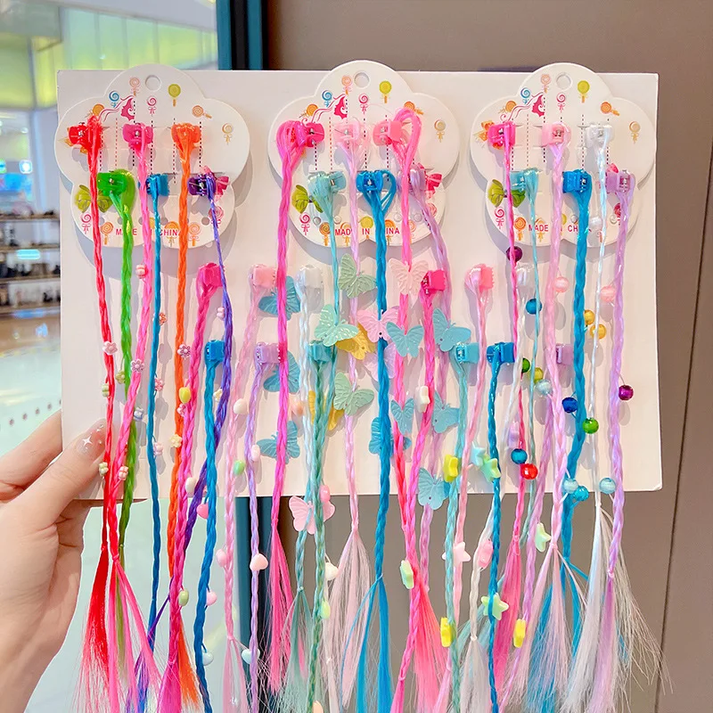 Girls Colorful Wig Braid Hair Clips with Butterfly and Bead Decorations for Halloween Carnival Cosplay Party
Girls Colorful Wig Braid Hair Clips with Butterfly and Bead Decorations for Halloween Carnival Cosplay Party
