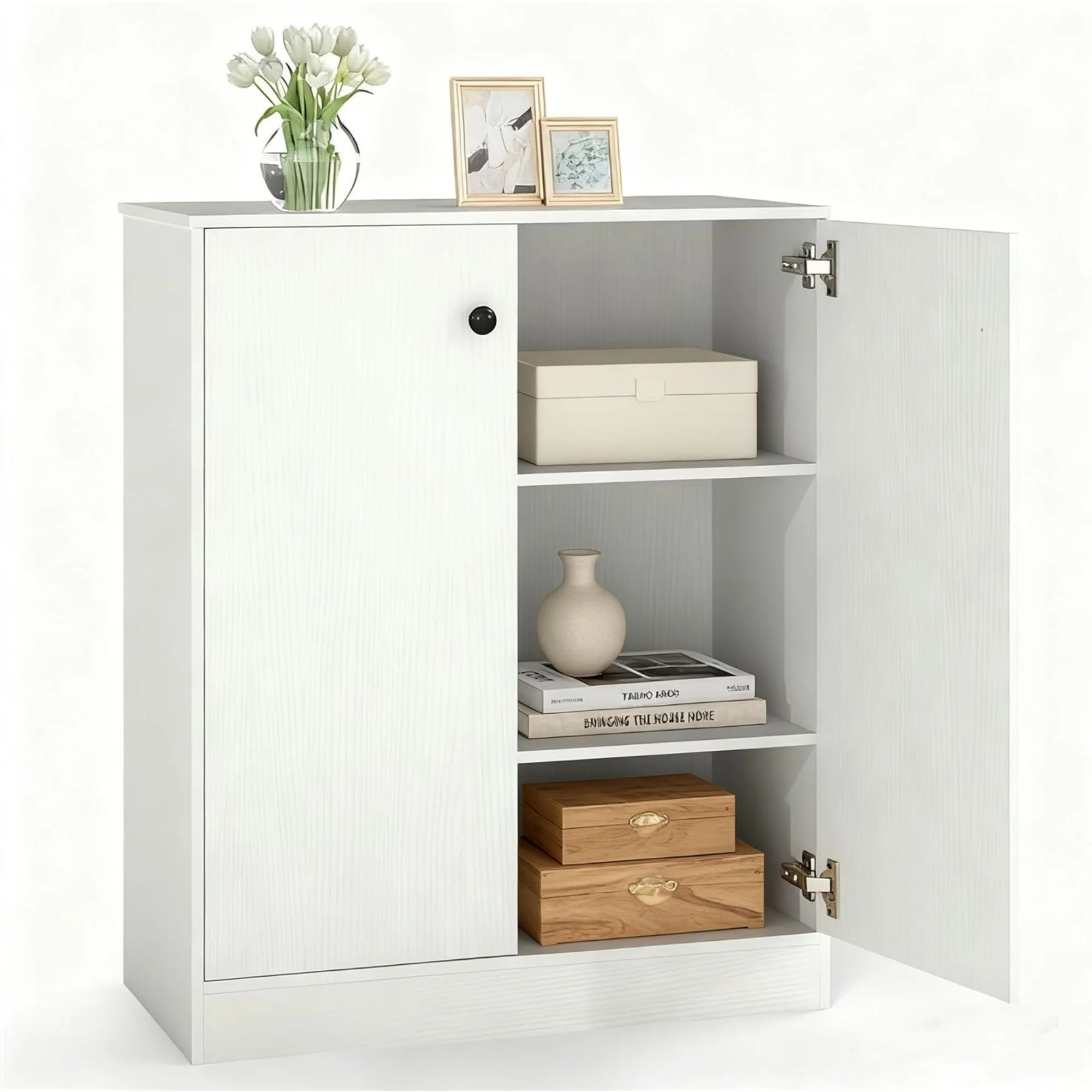 2-Door Storage Cabinet, Modern Buffet Sideboard Cabinet w/ 3-Tier Shelf & Non-Slip Foot Pads, Freestanding Floor Storage Organizer for Kitchen, Bathroom, Living Room & Entryway
2-Door Storage Cabinet, Modern Buffet Sideboard Cabinet w/ 3-Tier Shelf & Non-Slip Foot Pads, Freestanding Floor Storage Organizer for Kitchen, Bathroom, Living Room & Entryway
