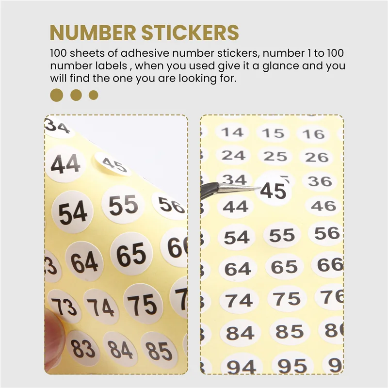100 листов этикеток с номерами, наклейки с номерами 1-100, круглые наклейки, 0,4 дюйма, маленькие самоклеящиеся номерные этикетки для офиса
100 листов этикеток с номерами, наклейки с номерами 1-100, круглые наклейки, 0,4 дюйма, маленькие самоклеящиеся номерные этикетки для офиса