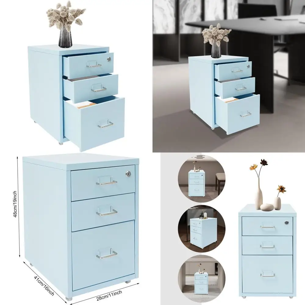 Vertical High-Capacity Metal File Cabinet with Lock and Wheels for Modern Office and Home Use
Vertical High-Capacity Metal File Cabinet with Lock and Wheels for Modern Office and Home Use