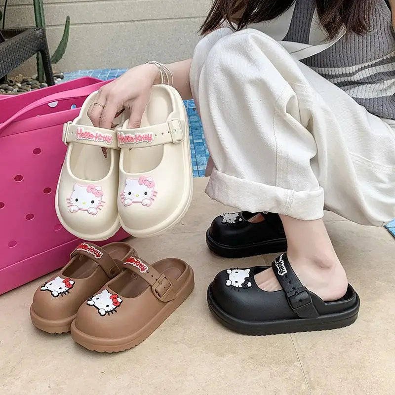 Sanrio Hello Kitty Girl Summer Sandal Soft Sole Versatile Leisure Slippers Breathable Kawaii Anime Fashion New Style Beach Shoes
Sanrio Hello Kitty Girl Summer Sandal Soft Sole Versatile Leisure Slippers Breathable Kawaii Anime Fashion New Style Beach Shoes