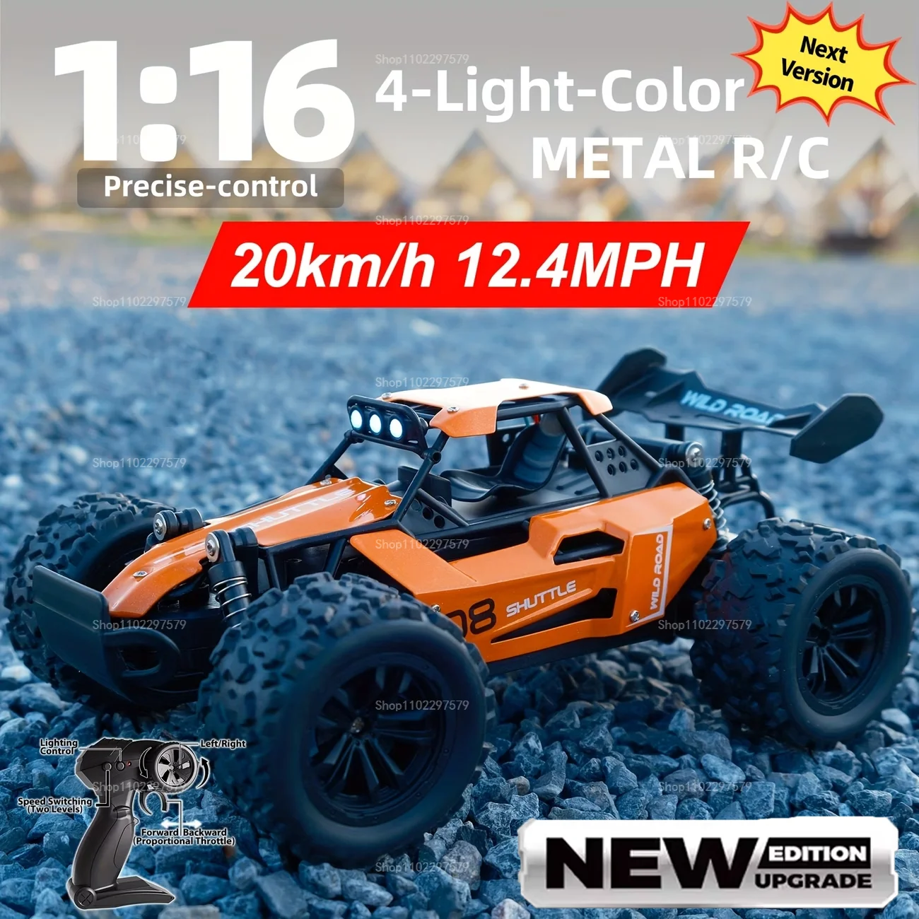 2026 NEW 1:16 RC All-terrain Off-road Car Truck High-Speed 20Km/H 2.4Ghz Alloy Body RC Cars Ideal Toy Gifts for Childrens Adults
2026 NEW 1:16 RC All-terrain Off-road Car Truck High-Speed 20Km/H 2.4Ghz Alloy Body RC Cars Ideal Toy Gifts for Childrens Adults