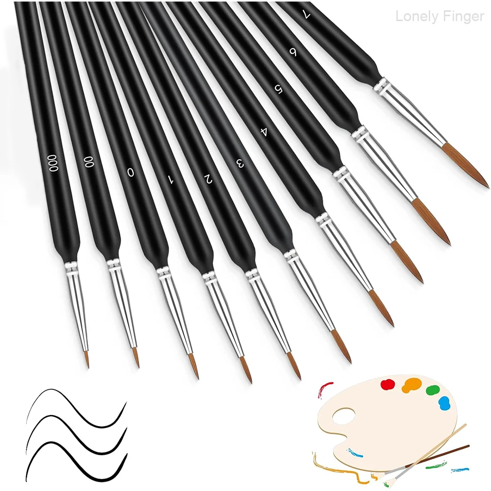 10PCS Detail Paint Brushes Set, Professional Nylon Paint Brushes,Wood Handle Artist Brush for Watercolor, Acrylic, and Oil Paint
10PCS Detail Paint Brushes Set, Professional Nylon Paint Brushes,Wood Handle Artist Brush for Watercolor, Acrylic, and Oil Paint