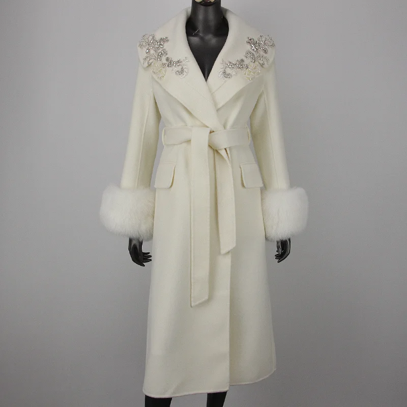 2023 New X-Long Winter Women Jacket Real Natural Fox Fur Cuff Coat Solid Belt Loose Luxury Warm Cashmere Wool Blends Streetwear
2023 New X-Long Winter Women Jacket Real Natural Fox Fur Cuff Coat Solid Belt Loose Luxury Warm Cashmere Wool Blends Streetwear