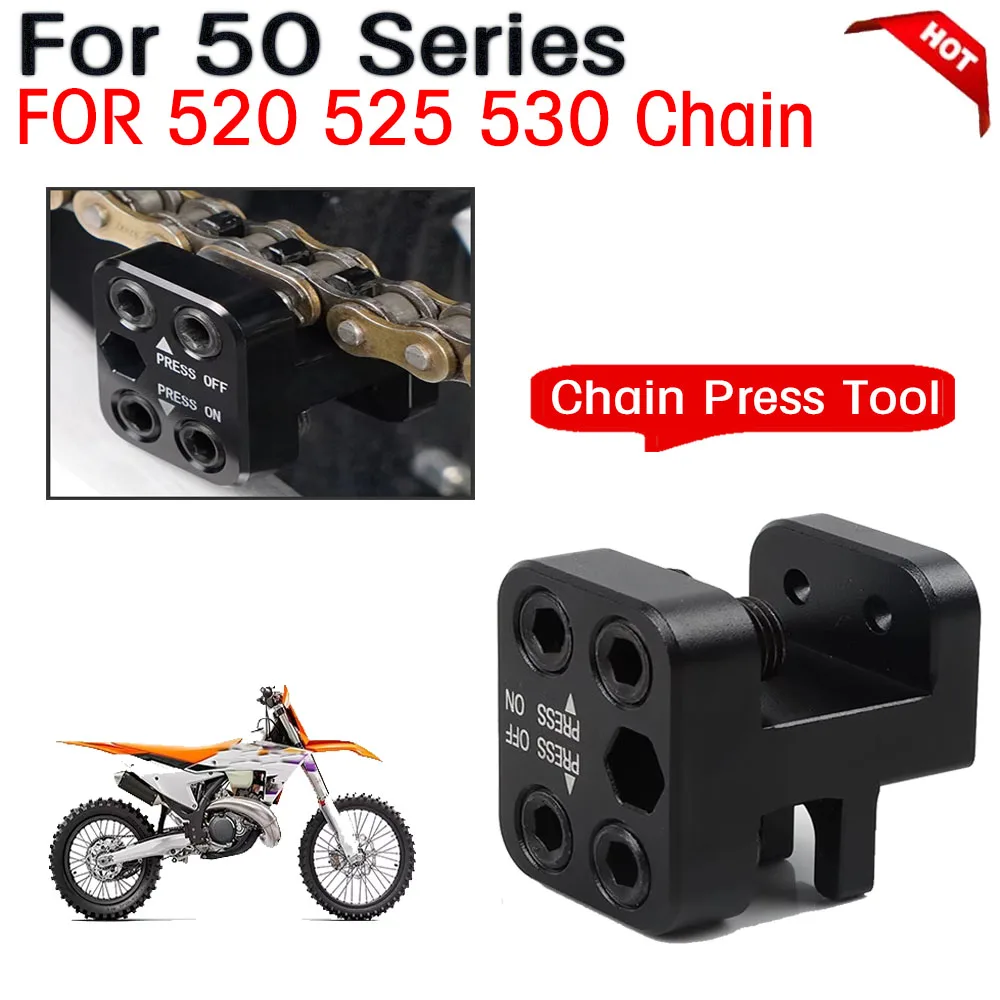Инструмент для прессования цепи Master Link для мотоциклов и квадроциклов серий 50, 520, 525, 530 (KTM, Yamaha, BMW, Suzuki, Honda, Kawasaki)
Инструмент для прессования цепи Master Link для мотоциклов и квадроциклов серий 50, 520, 525, 530 (KTM, Yamaha, BMW, Suzuki, Honda, Kawasaki)