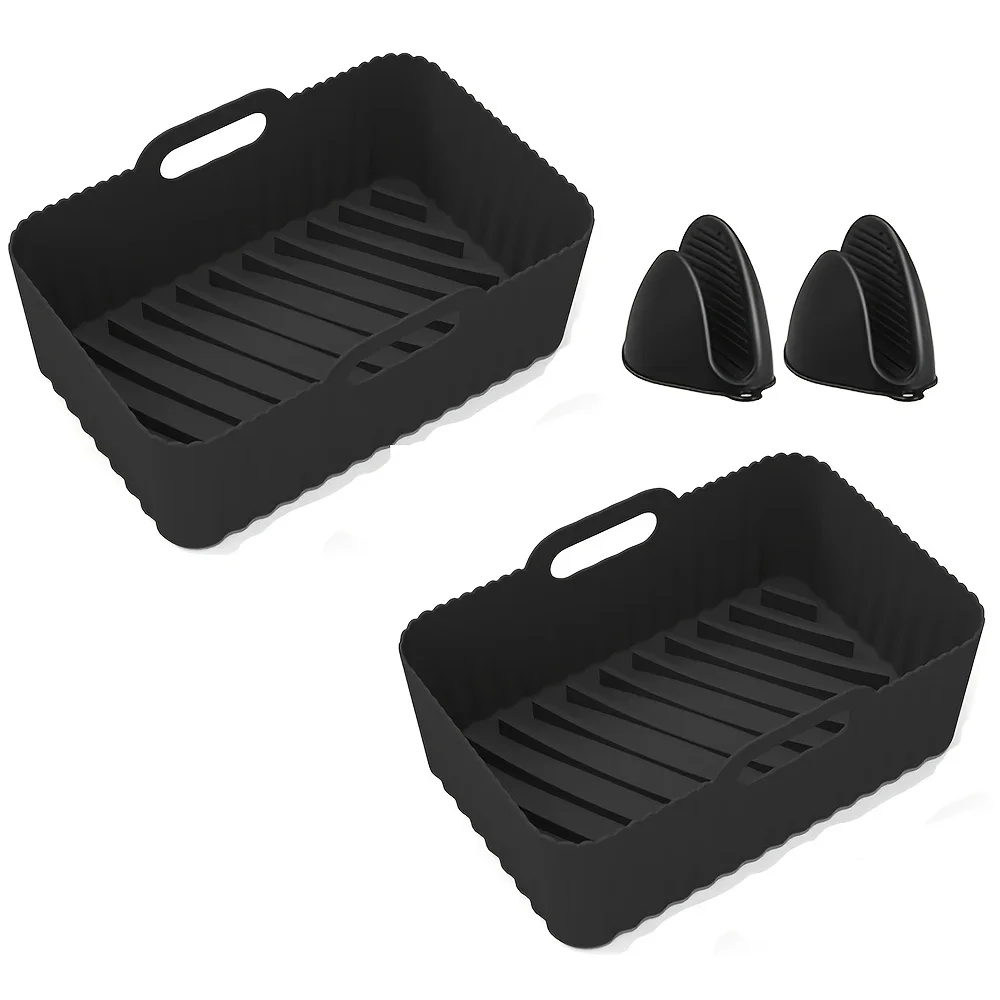 Силиконовые вкладыши для фритюрницы Ninja Foodi AF300UK, 2 шт., аксессуары для двухзонных фритюрниц Ninja Foodi, многоразовый силикон 
Силиконовые вкладыши для фритюрницы Ninja Foodi AF300UK, 2 шт., аксессуары для двухзонных фритюрниц Ninja Foodi, многоразовый силикон