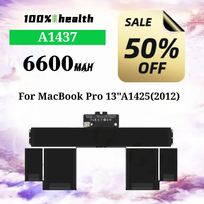 A1437 6600mAh Laptop Battery for Apple MacBook Pro 13''/A1425 (2012) Lithium Rechargeable Battery
A1437 6600mAh Laptop Battery for Apple MacBook Pro 13''/A1425 (2012) Lithium Rechargeable Battery