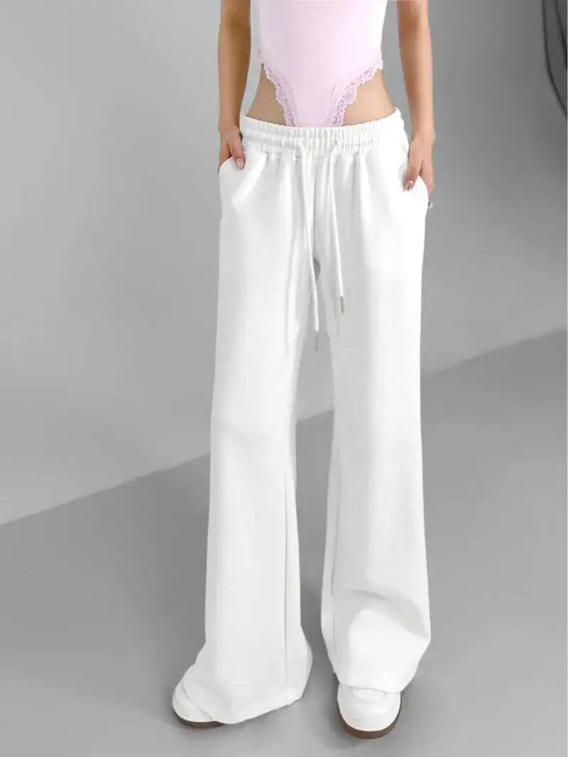 Американские женские спортивные брюки с завязками, прямого кроя, лето 2026, для невысоких, свободные, с высокой талией, с эффектом похудения, однотонные, 5HIV
Американские женские спортивные брюки с завязками, прямого кроя, лето 2026, для невысоких, свободные, с высокой талией, с эффектом похудения, однотонные, 5HIV