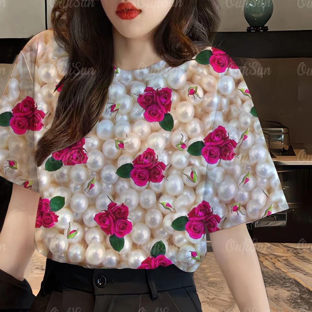 2024 Top Women Floral Printed Women's T-Shirt Oversized T-Shirt Korean Popular Clothes Women Clothing Short Sleeve Tee Blouse
2024 Top Women Floral Printed Women's T-Shirt Oversized T-Shirt Korean Popular Clothes Women Clothing Short Sleeve Tee Blouse