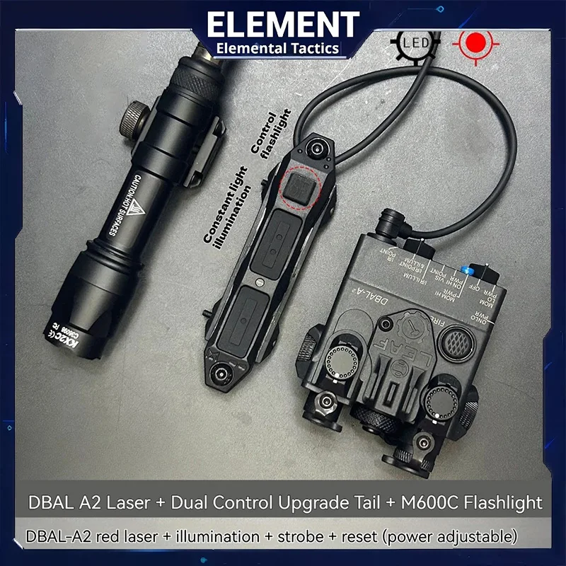 DBAL-A2 Tactical Flashlight Kit with LED High Intensity Illumination Red & Green Laser Designator for Outdoor Sports & Hunting
DBAL-A2 Tactical Flashlight Kit with LED High Intensity Illumination Red & Green Laser Designator for Outdoor Sports & Hunting