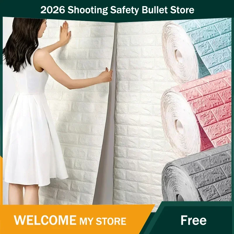 70cmx1/2m5m10m 3D Brick Wall Stickers Self-Adhesive Wallpaper Waterproof Living Room Bedroom Children's Room Home Decoration 2
70cmx1/2m5m10m 3D Brick Wall Stickers Self-Adhesive Wallpaper Waterproof Living Room Bedroom Children's Room Home Decoration 2