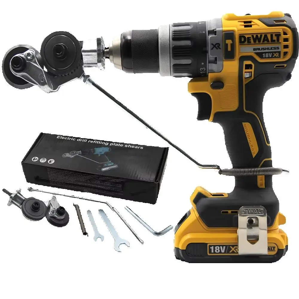 Multifunctional Hand Electric Drill to Plate Cutter Electric Drill Iron Sheet Cutter to Metal Plate Cutter Tool Accessories
Multifunctional Hand Electric Drill to Plate Cutter Electric Drill Iron Sheet Cutter to Metal Plate Cutter Tool Accessories