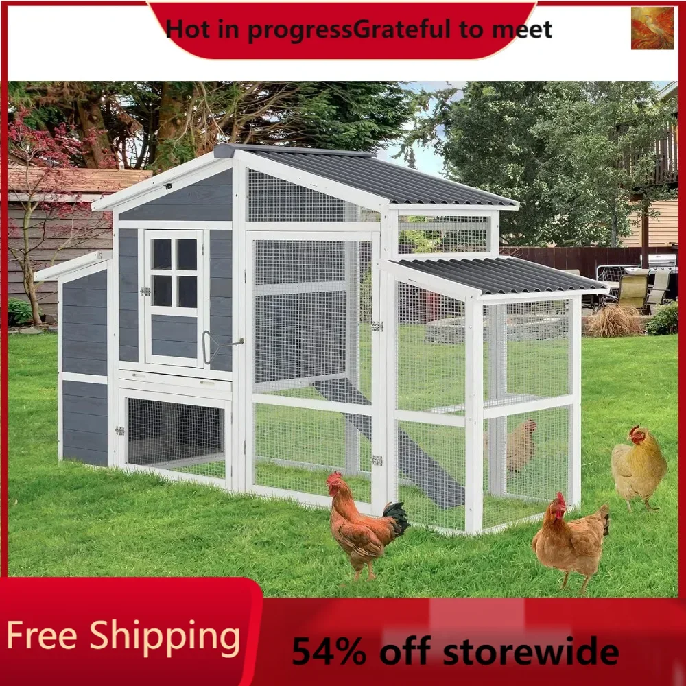 Large Chicken Coop, Outdoor Wooden Hen House Chicken Coop and Run Chicken Coops for 6 Chickens Cages
Large Chicken Coop, Outdoor Wooden Hen House Chicken Coop and Run Chicken Coops for 6 Chickens Cages