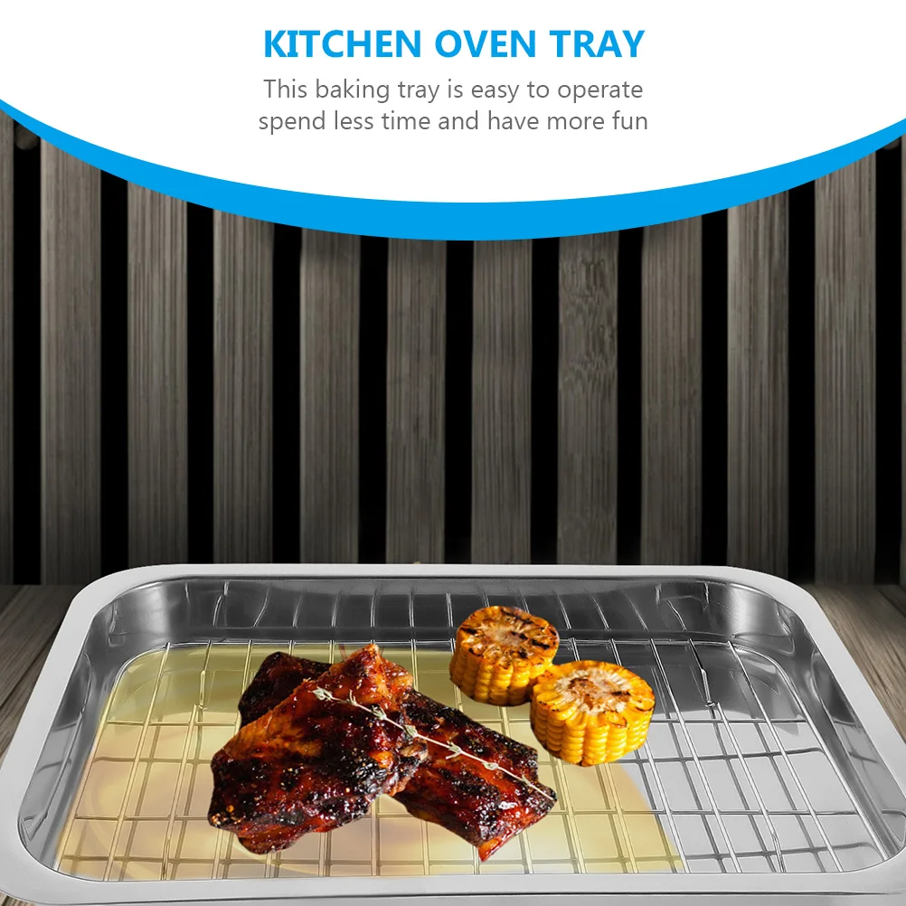 Stainless Steel Kitchen Baking Baking Tray Set Oven Rack Easy Clean Tray Rack For Oven Kitchen Pan Bakeware Set
Stainless Steel Kitchen Baking Baking Tray Set Oven Rack Easy Clean Tray Rack For Oven Kitchen Pan Bakeware Set
