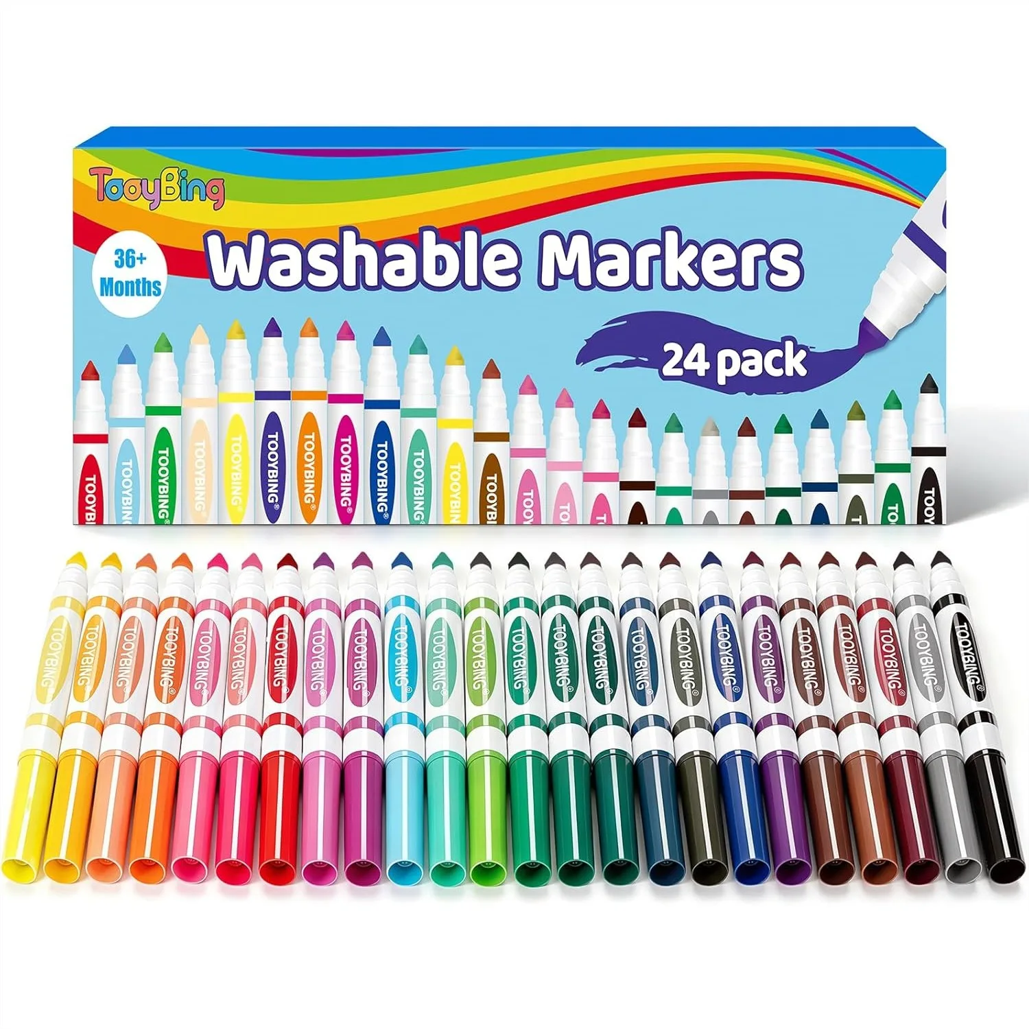 24 Color Washable Markers For Kids, Broad Tip Coloring Markers For Coloring Book, Classroom Art Supplies For Students Teachers
24 Color Washable Markers For Kids, Broad Tip Coloring Markers For Coloring Book, Classroom Art Supplies For Students Teachers