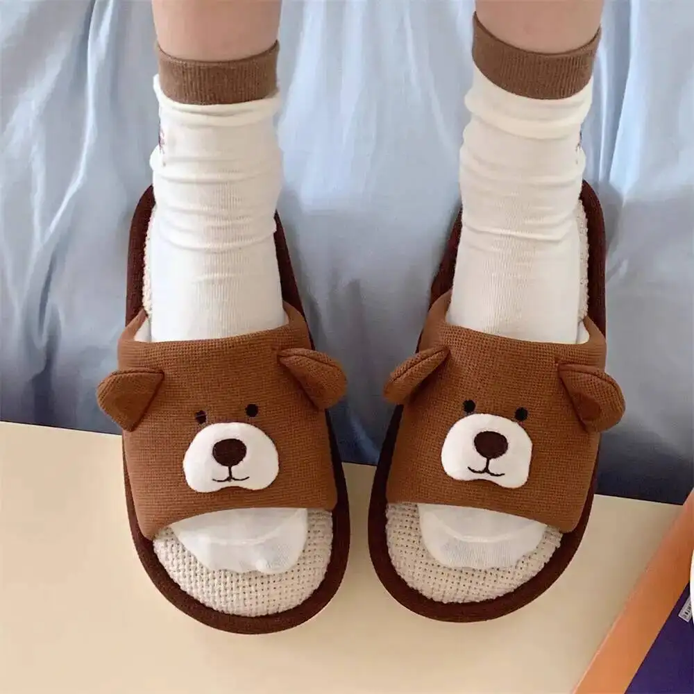 Women's Brown Bear Linen Slippers Cute Home Sweat Absorbent Four Season Versatile Shoes Indoor Household Slippers
Women's Brown Bear Linen Slippers Cute Home Sweat Absorbent Four Season Versatile Shoes Indoor Household Slippers