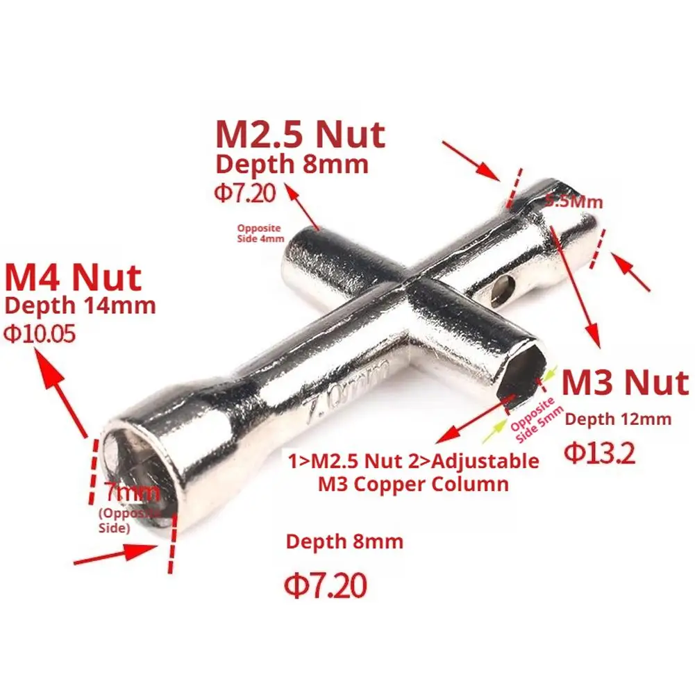 1PC Mini Cross Wrench Sleeve Hex Socket M2 M2.5 M3 M4 Screw Nut Tool Wheel Spanner for RC Car Drone Quadcopter Model Maintenance
1PC Mini Cross Wrench Sleeve Hex Socket M2 M2.5 M3 M4 Screw Nut Tool Wheel Spanner for RC Car Drone Quadcopter Model Maintenance