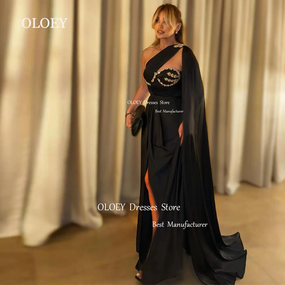 OLOEY Elegant Sweetheart Black Straight Evening Dress Silk Chiffon Floor Length Beads Prom Gown Wedding Party Gown Arabic Modest
OLOEY Elegant Sweetheart Black Straight Evening Dress Silk Chiffon Floor Length Beads Prom Gown Wedding Party Gown Arabic Modest