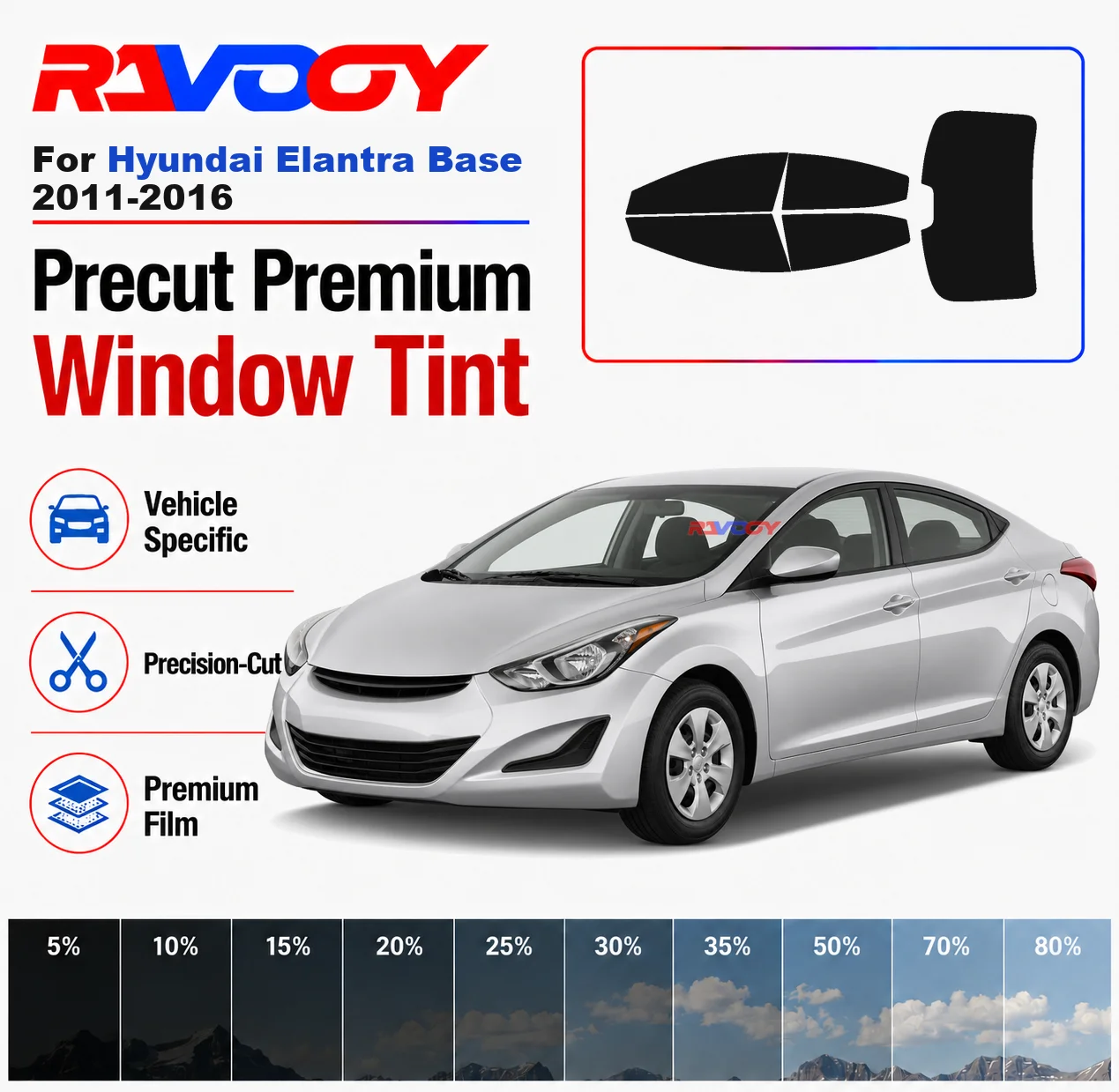Premium Precut Window Tint Kit Front Rear Windows Rear Windshield For Hyundai Elantra Base 2011-2016 Car Solar Nano Ceramic Film
Premium Precut Window Tint Kit Front Rear Windows Rear Windshield For Hyundai Elantra Base 2011-2016 Car Solar Nano Ceramic Film