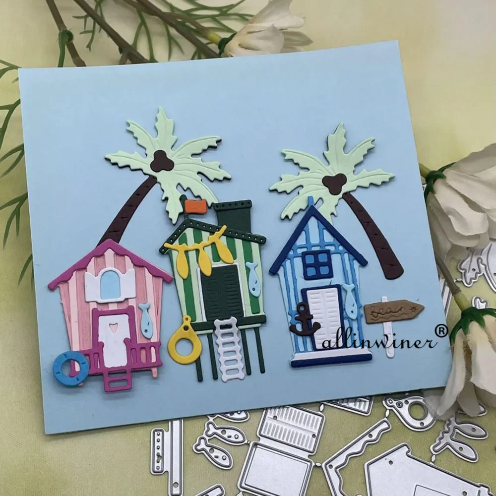 Beach house Coconut tree Metal Cutting Dies Stencils Die Cut for DIY Scrapbooking Album Paper Card Embossing
Beach house Coconut tree Metal Cutting Dies Stencils Die Cut for DIY Scrapbooking Album Paper Card Embossing