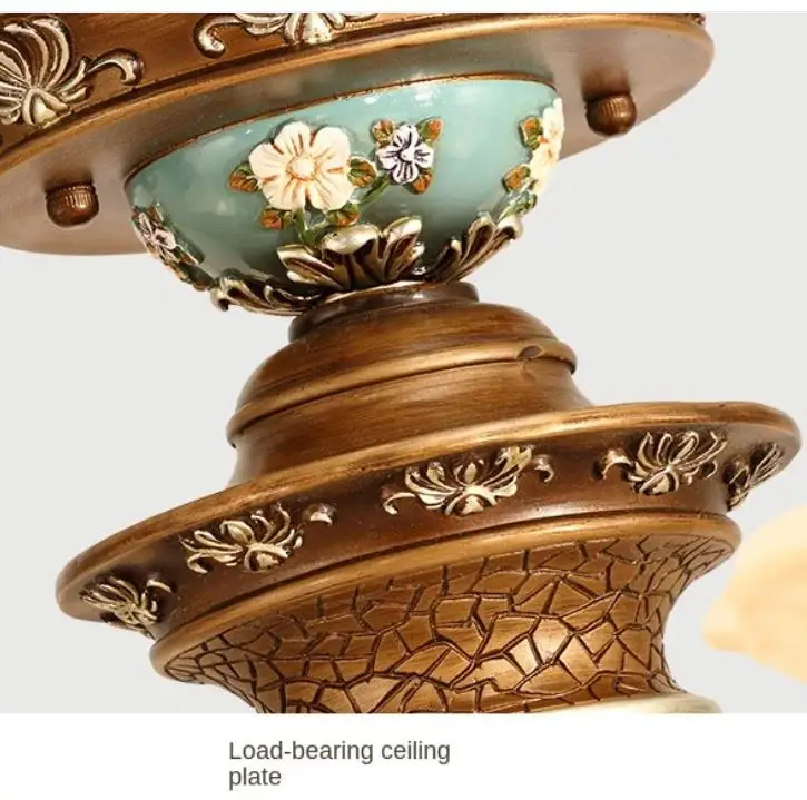 European style chandelier living room lamp luxury atmosphere restaurant hall lamp rural retro resin American ceiling lamp 
European style chandelier living room lamp luxury atmosphere restaurant hall lamp rural retro resin American ceiling lamp