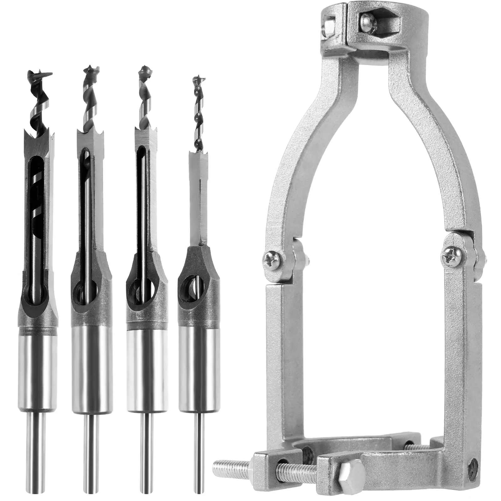 Square Drill Bit Adapter with 4 Carbide Square Drill Bits 1/4 5/16 3/8 1/2 Inch 6.4 8 9.5 12.7mm with Fixed Holder for Bench
Square Drill Bit Adapter with 4 Carbide Square Drill Bits 1/4 5/16 3/8 1/2 Inch 6.4 8 9.5 12.7mm with Fixed Holder for Bench