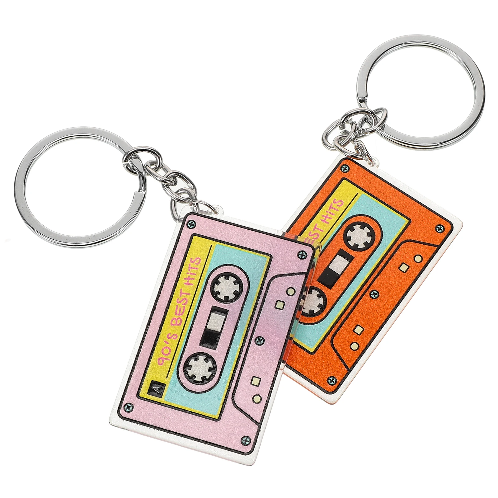 2pcs Tape Keychain Pink Orange Acrylic Pendant Double Sided Hanging Charm Lightweight Durable Metal Jewelry Accessories
2pcs Tape Keychain Pink Orange Acrylic Pendant Double Sided Hanging Charm Lightweight Durable Metal Jewelry Accessories