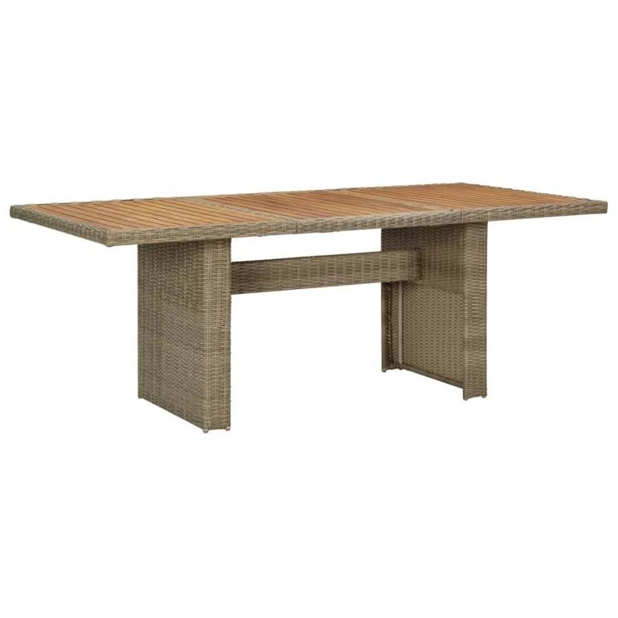Patio Dining Table Brown 78.7x39.4x29.1 Poly Rattan 
Patio Dining Table Brown 78.7x39.4x29.1 Poly Rattan