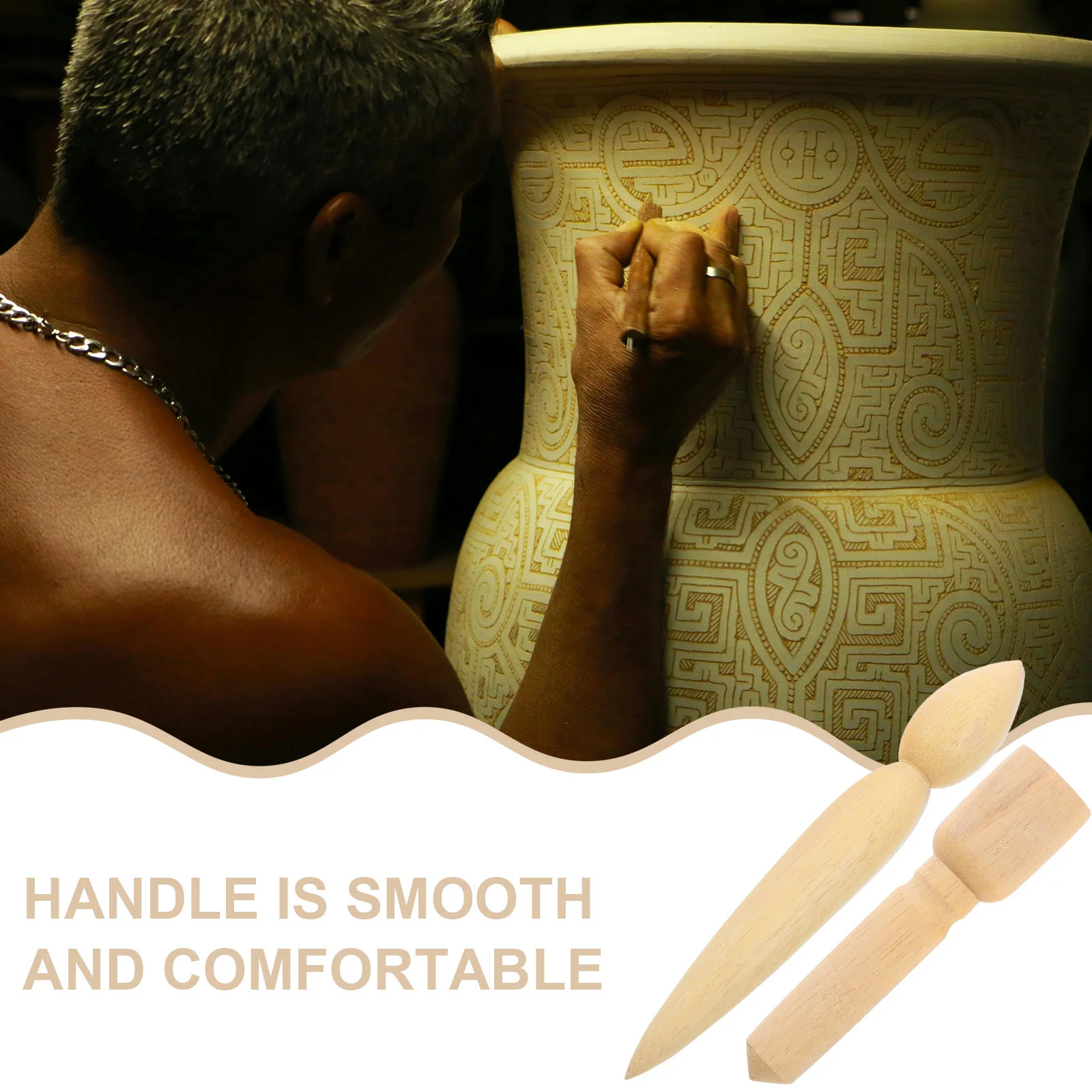 2Pcs Pottery Tool Set Wooden Sculpting Tool Clay Hole Punch DIY Spout Modifier Teapot Spout Maker for Craft Projects
2Pcs Pottery Tool Set Wooden Sculpting Tool Clay Hole Punch DIY Spout Modifier Teapot Spout Maker for Craft Projects