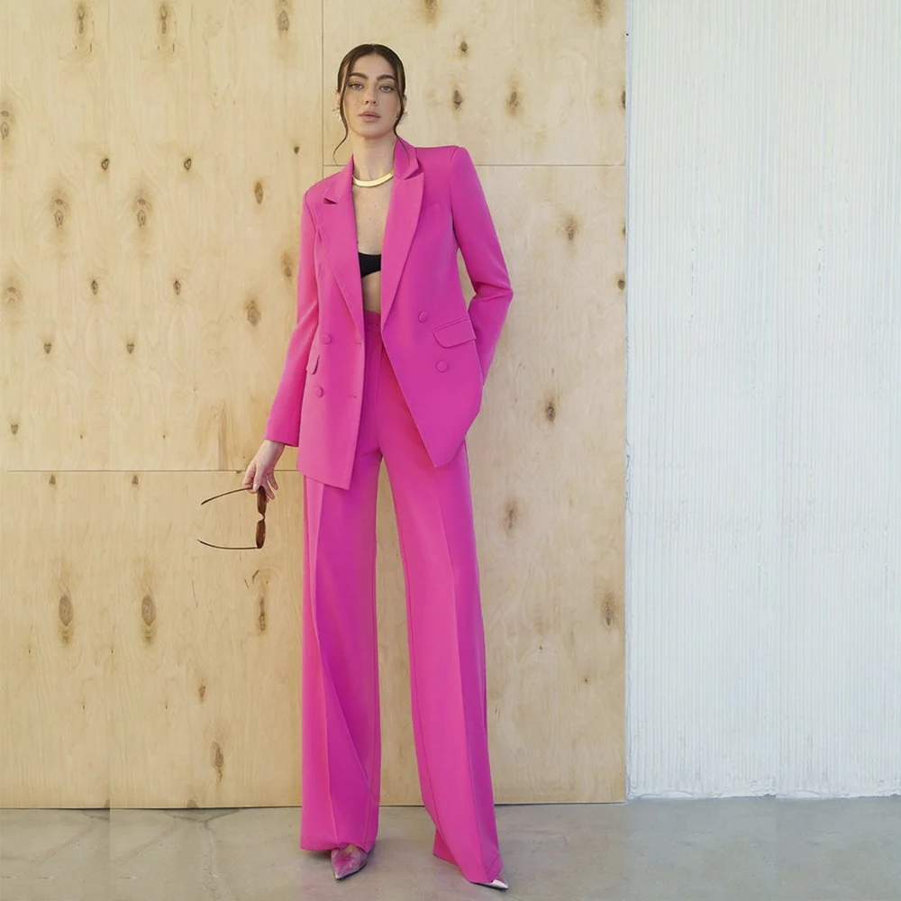 High Quality Women's Suits Elegant Solid Color Double Breasted Peak Lapel 2 Piece Jacket Pants Sets Formal Female Clothing 2025
High Quality Women's Suits Elegant Solid Color Double Breasted Peak Lapel 2 Piece Jacket Pants Sets Formal Female Clothing 2025