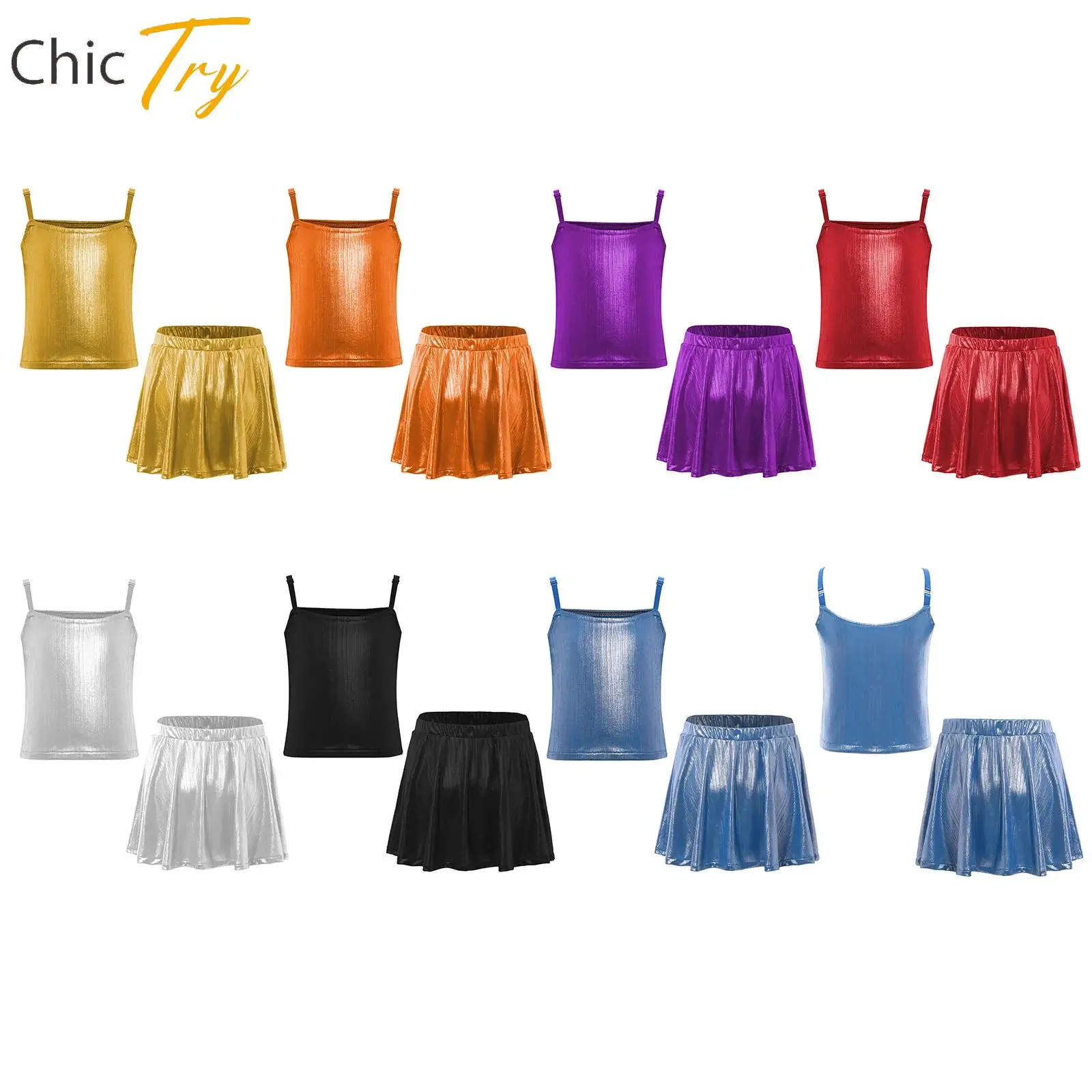 Girls 2 Pcs Hop Hop Jazz Dance Outfit Stage Performance Costume Tops with Shimmery Ruffled Skirt for Cheerleading Birthday Party
Girls 2 Pcs Hop Hop Jazz Dance Outfit Stage Performance Costume Tops with Shimmery Ruffled Skirt for Cheerleading Birthday Party
