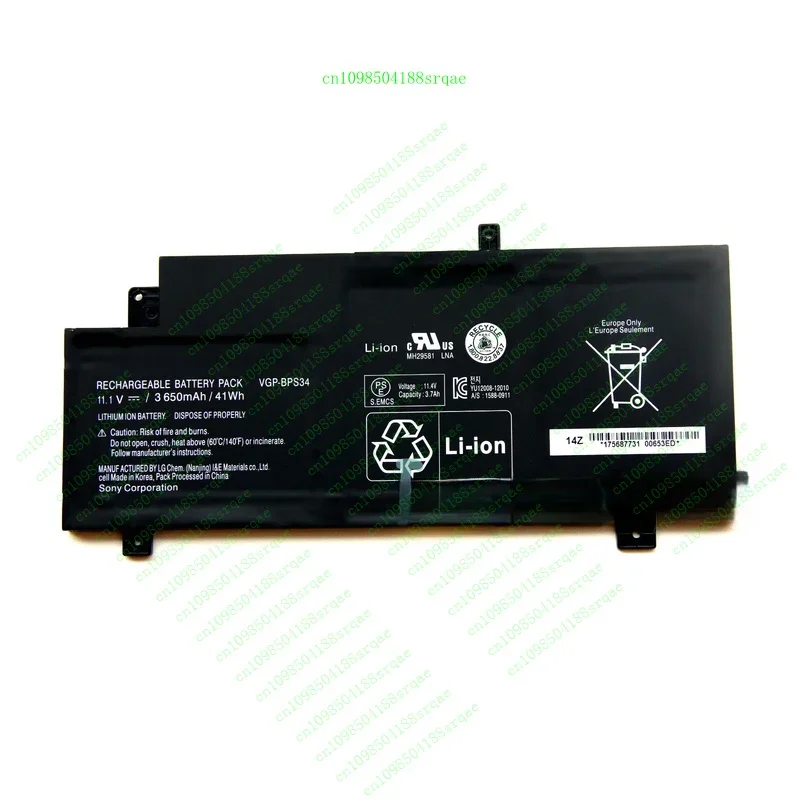 New genuine vgp-bps34 vgp-bpl34 battery for Sony advise fit 15 touch svf15a1bcxs"% Test"
New genuine vgp-bps34 vgp-bpl34 battery for Sony advise fit 15 touch svf15a1bcxs"% Test"